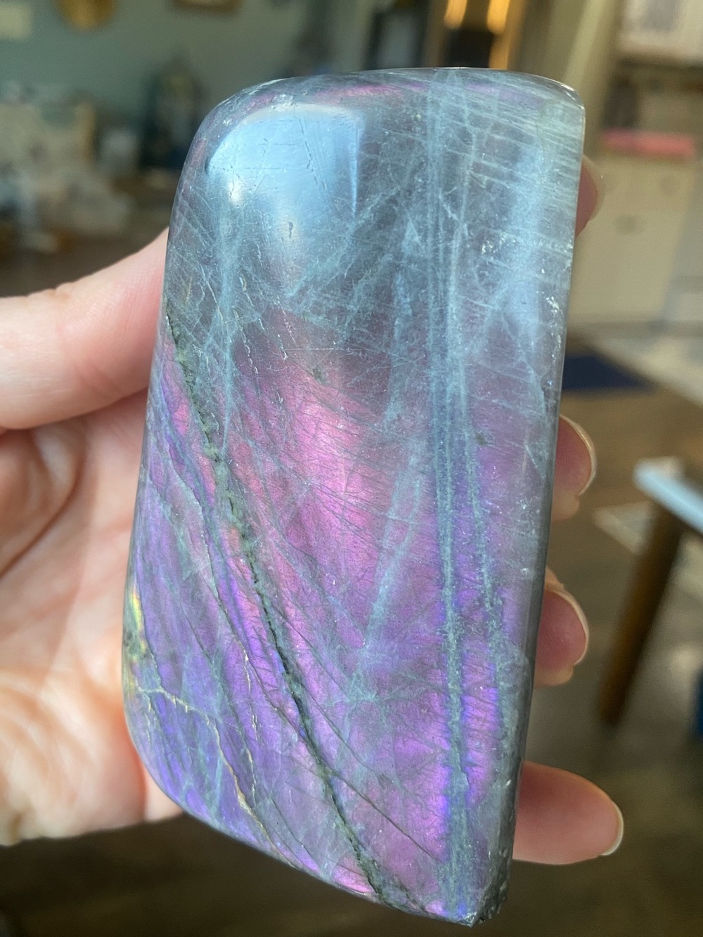 💜🌅 NEARLY 4” LABRADORITE RECTANGULAR FREEFORM 🌅💜